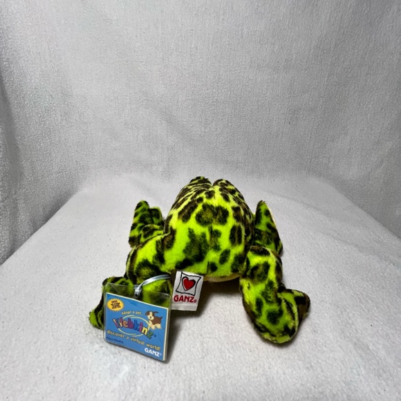 Webkinz by Ganz Spotted Green Bull Frog with Tag - Picture 3 of 7